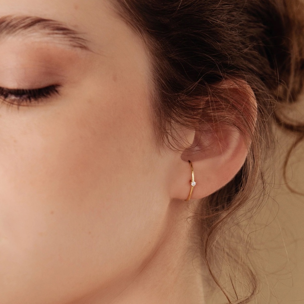 Silver Arc Stud Earrings